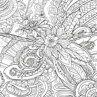 Komplexe Henna Muster Ausmalbild | Henna Ausmalbild