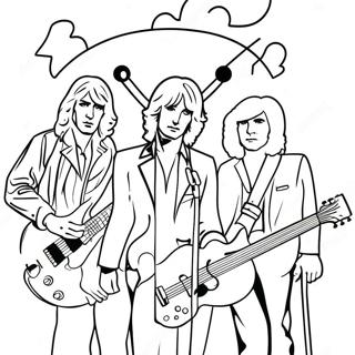 Klassisches Rockalbumcover Ausmalbild | Albumcover Ausmalbild