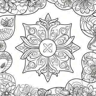 Black Clover Logo Ausmalbild | Schwarzes Kleeblatt Ausmalbild