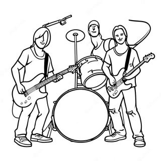 Rockband Ausmalbild | Rockband Ausmalbild