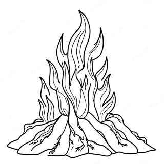 Elementares Feuer Ausmalbild | Elementar Ausmalbild