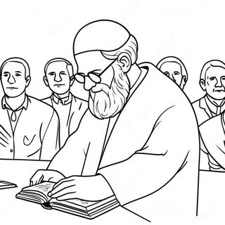 Yom Kippur Gebetsdienst Ausmalbild | Jom Kippur Ausmalbild