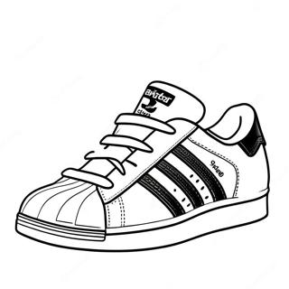 Adidas Superstar Sneakers Ausmalbild | Adidas Ausmalbild