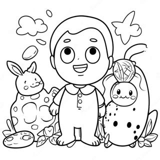 Luca mit seinen Freunden Ausmalbild | Luca Ausmalbild