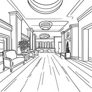 Hotel Lobby Ausmalbild | Hotel Ausmalbild