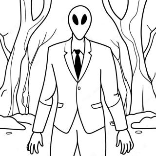 Slenderman Ausmalbild | Slenderman Ausmalbild