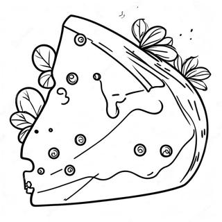 Lustige Käsescheibe Ausmalbild | Käse Ausmalbild