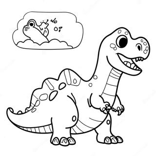 Gruseliges Dinosaurier Ausmalbild | Gruseliger Dinosaurier Ausmalbild