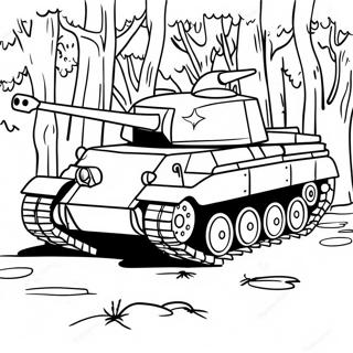 WW2 Panzer Ausmalbild | WW2 Panzer Ausmalbild