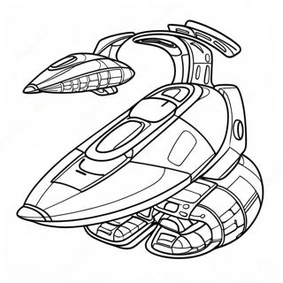 Futuristisches Raumschiff Ausmalbild | Raumschiff Ausmalbild