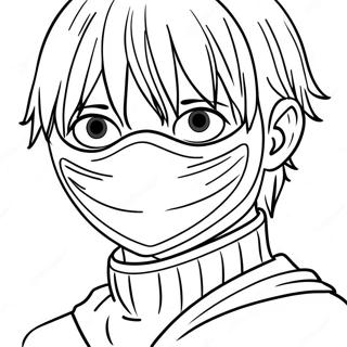 Kaneki Ken mit Maske Ausmalbild | Tokyo Ghoul Ausmalbild