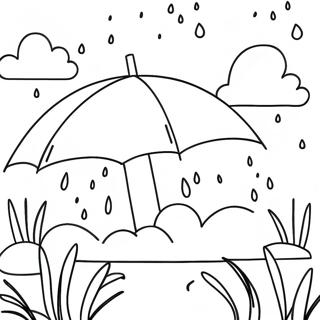 Aprilregen Ausmalbild | April Ausmalbild