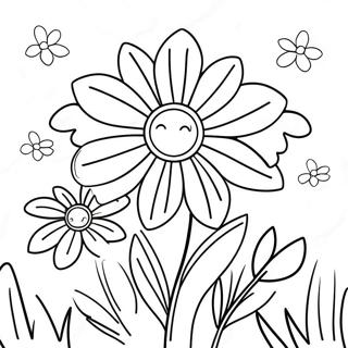 Frühling Blumen Ausmalbild | April Ausmalbild