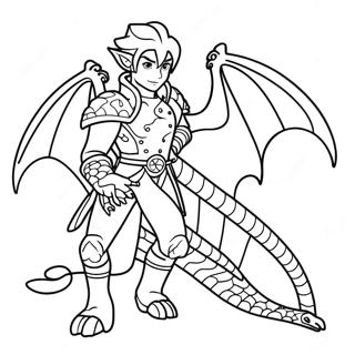 Drachenprinz Ausmalbild | Drachenprinz Ausmalbild