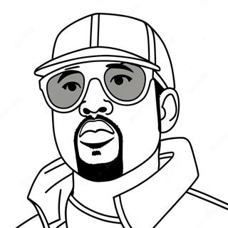 Ausmalbild von Kanye West | Kanye West Ausmalbild