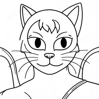 Cat Noir Ausmalbild | Katze Noir Ausmalbild