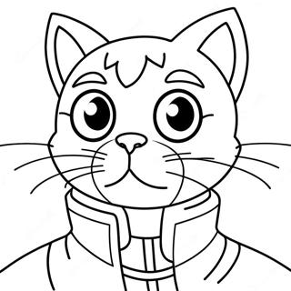 Abenteuerliches Cat Noir Ausmalbild | Katze Noir Ausmalbild
