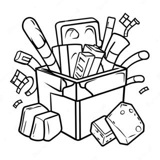 Minecraft Werkzeuge Ausmalbild | Minecraft Werkzeuge Ausmalbild