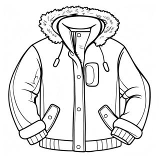 Gemütliches Winterjacke Ausmalbild | Jacke Ausmalbild