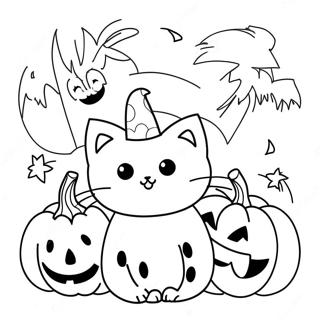 Halloween Katzen Ausmalbild | Halloween Katzen Ausmalbild