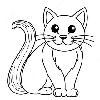 Gruselige schwarze Katze Ausmalbild | Halloween Katzen Ausmalbild