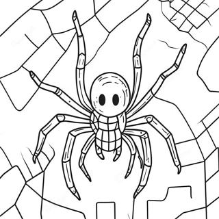 Gruselige Minecraft Spinne Ausmalbild | Minecraft-Spinne Ausmalbild