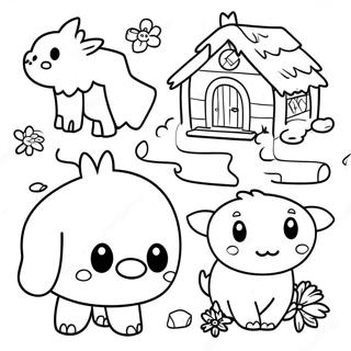 Niedliche Stardew Valley Tiere Ausmalbild | Stardew Valley Ausmalbild
