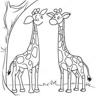 Realistisches Giraffe Ausmalbild | Realistische Giraffe Ausmalbild