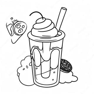 Oreo Milchshake Ausmalbild | Oreo Ausmalbild
