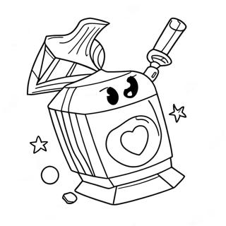 Dreidel Hanukkah Ausmalbild | Dreidel Chanukka Ausmalbild