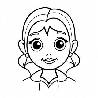 Niedliches Mädchen-Vampir Ausmalbild | Mädchen Vampir Ausmalbild