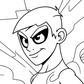 Danny Phantom mit geisterhaften Kräften Ausmalbild | Danny Phantom Ausmalbild