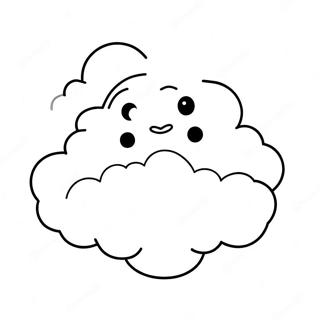 Flauschige Wolke Ausmalbild | Wolke Ausmalbild