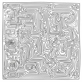 Komplexes Labyrinth Ausmalbild | Labyrinth Ausmalbild