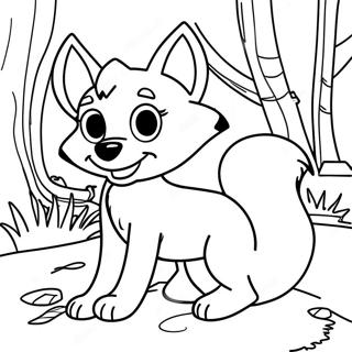 Fuchs und der Hund Ausmalbild | Fuchs und der Hund Ausmalbild