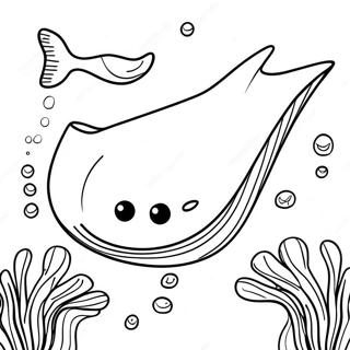 Stachelrochen Ausmalbild | Stachelrochen Ausmalbild
