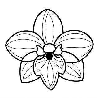 Orchideenblüte Ausmalbild | Orchidee Ausmalbild