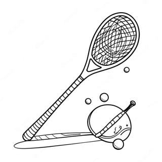 Lacrosse-Schläger und Ball Ausmalbild | Lacrosse Ausmalbild