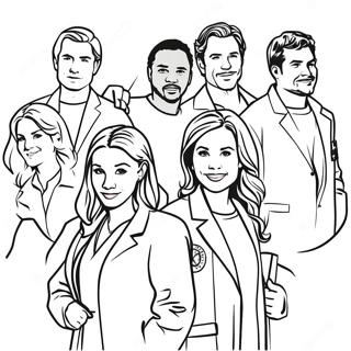 Grey's Anatomy Charaktere Ausmalbild | Grey's Anatomie Ausmalbild
