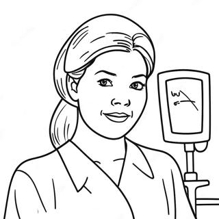 Meredith Grey bei der Operation Ausmalbild | Grey's Anatomie Ausmalbild