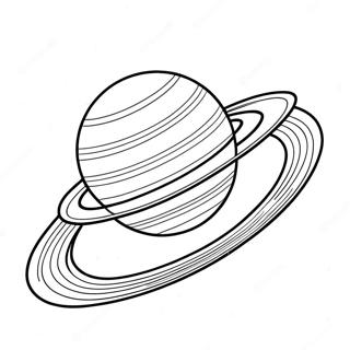 Bunter Saturn mit Ringen Ausmalbild | Saturn Ausmalbild