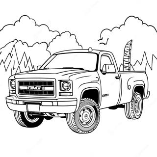 GMC Truck Ausmalbild | GMC Lkw Ausmalbild