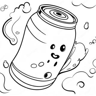 Sprudelnde Limonade Dose Ausmalbild | Limonade Ausmalbild