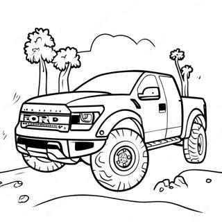 Off-Road Ford Raptor Ausmalbild | Ford Raptor Ausmalbild