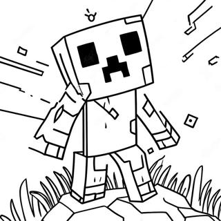 Creeper Minecraft Ausmalbild | Minecraft Ausmalbild