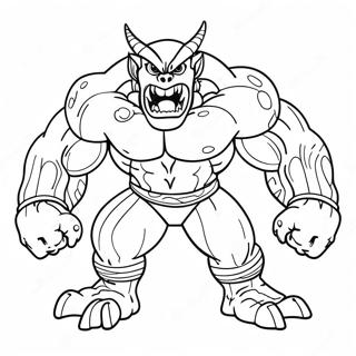 Furchterregendes Super Monster Ausmalbild | Super Monster Ausmalbild