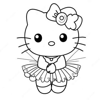 Hallo Kitty Ballerina Umriss Malvorlagen