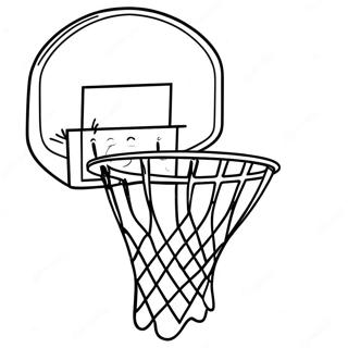 Slam Dunk Basketballkorb Ausmalbild | Basketballkorb Ausmalbild