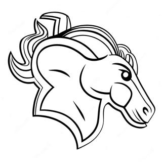 Broncos Logo Ausmalbild | Broncos Ausmalbild