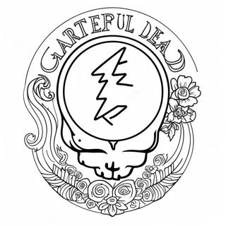 Grateful Dead Logo Ausmalbild | Dankbare Tote Ausmalbild